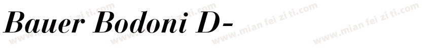 Bauer Bodoni D字体转换